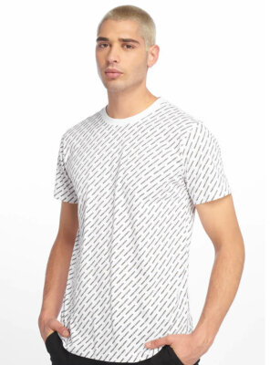 Urban Classics - Herren ALLOVER LOGO T-Shirt WHITE S