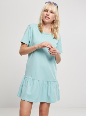 Urban Classics - Damen Valance T-Shirt Kleid SEABLUE XS