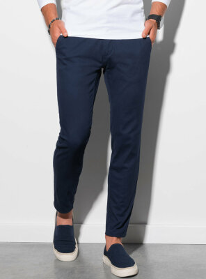 Ombre - Mens P156 Slim Fit Chinos Pants NAVY L